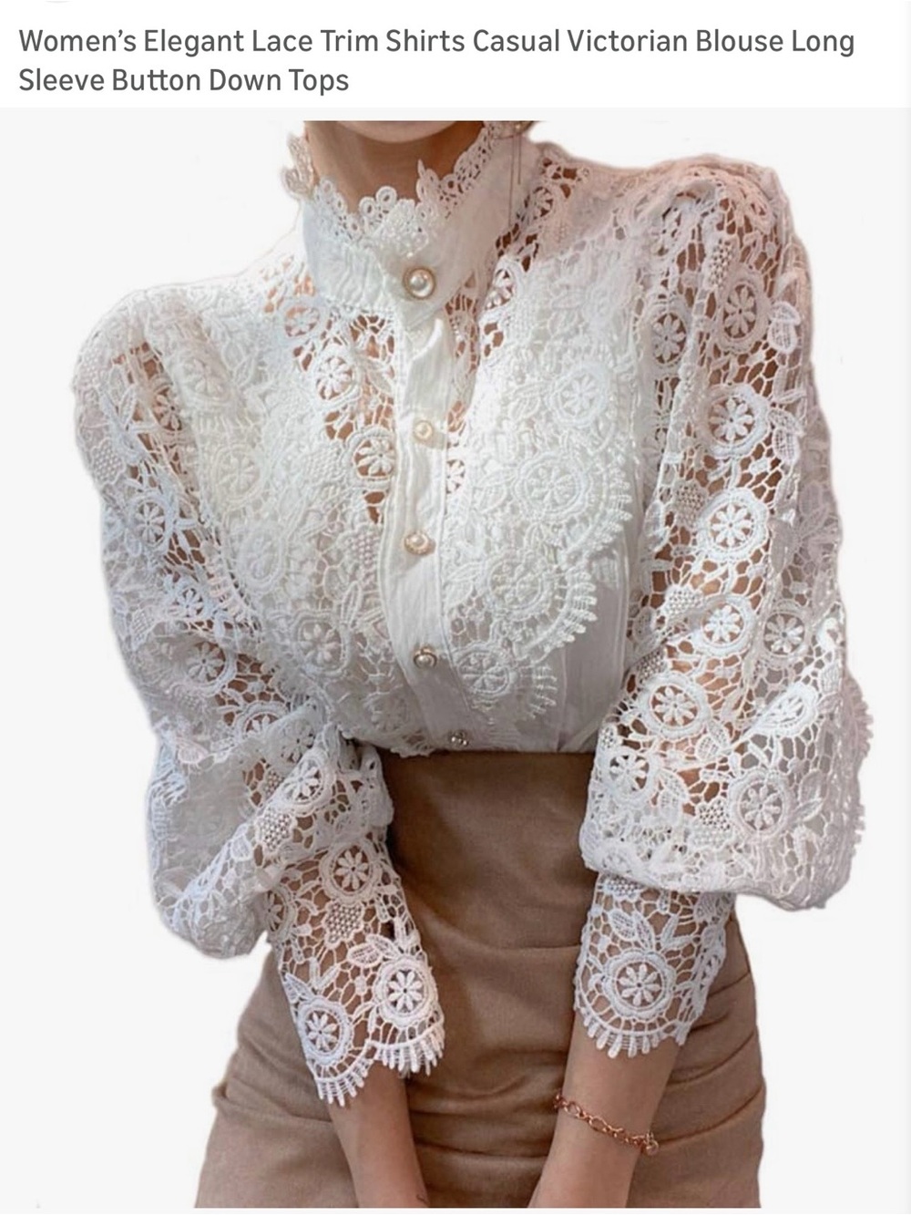 Women’s elegant lace blouse Victorian